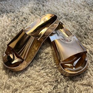 Dirty laundry metallic slides
